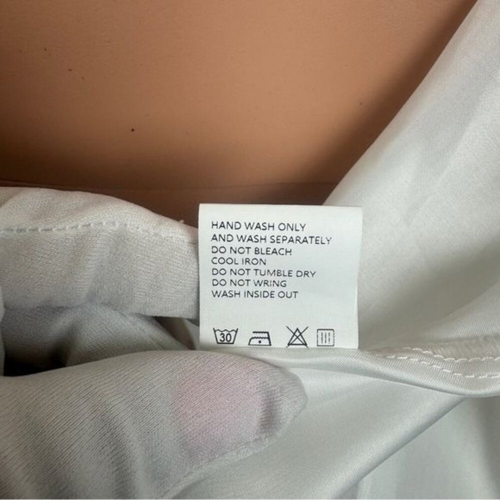La’ Ros Gold Thread Feather Accent Sleeves Sleep Bath Robe Dressing Gown Small - Picture 8 of 14